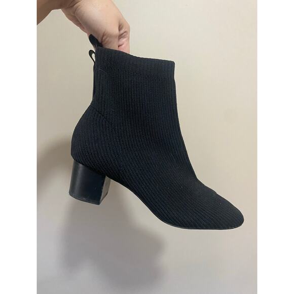 Joie Black Knit Ankle Sock Boots Size 8 Neely - Picture 1 of 8